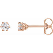 14K Rose 1/4 CTW Natural Diamond Stud Earrings