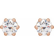 14K Rose 2 CTW Lab-Grown Diamond Earrings
