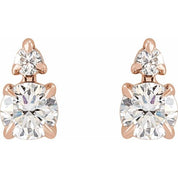 14K Rose 1/3 CTW Lab-Grown Diamond Earrings