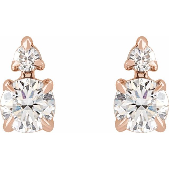 3 CTW Lab-Grown Diamond Earrings