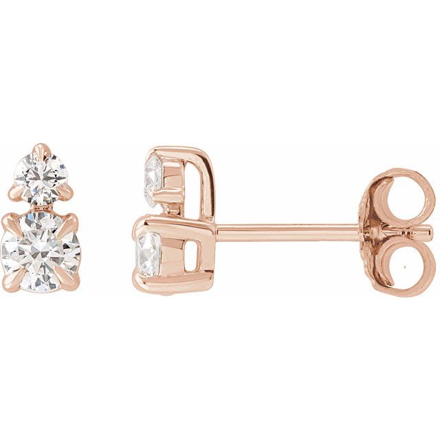 2 CTW Lab-Grown Diamond Earrings