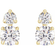 14K Yellow 1 CTW Lab-Grown Diamond Earrings
