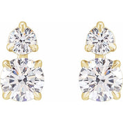 14K Yellow 1 CTW Lab-Grown Diamond Earrings