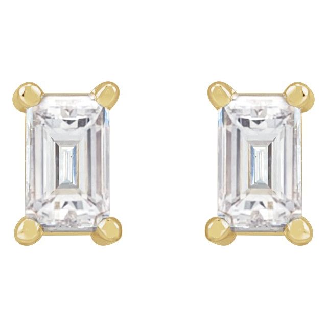 14K Yellow 1/5 CTW Lab-Grown Diamond Stud Earrings