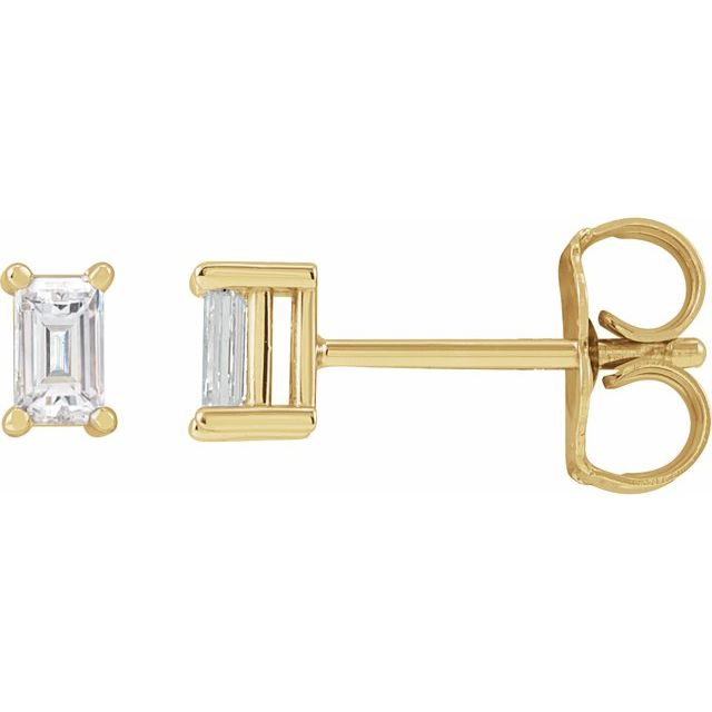 14K Yellow 1/5 CTW Lab-Grown Diamond Stud Earrings