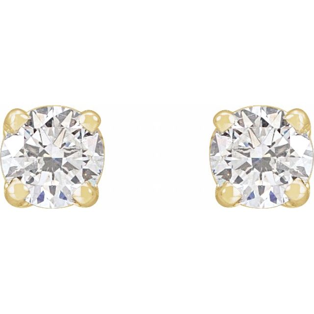 14K Yellow 1/2 CTW Natural Diamond Stud Earrings