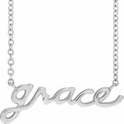 14k Gold Personalized Name Necklace on 18" Chain