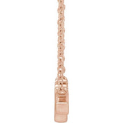 14k Gold Personalized Name Necklace on 18" Chain