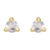 14K Yellow .08 CTW Rose-Cut Natural Diamond Stud Earrings