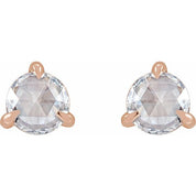 14K Rose 1/4 CTW Rose-Cut Natural Diamond Stud Earrings