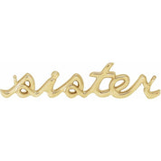 10K 23.3x5.2 mm Sister Necklace Center