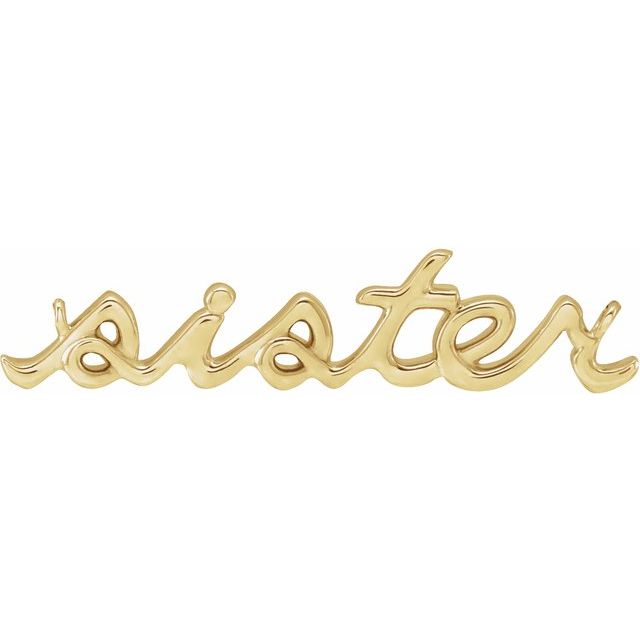 10K 23.3x5.2 mm Sister Necklace Center