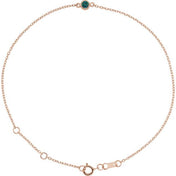 14K Rose Lab-Grown Alexandrite Bezel-Set Solitaire 6 1/2-7 1/2" Bracelet