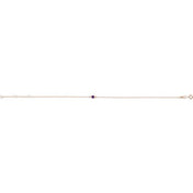 14K Rose Natural Amethyst 6 1/2-7 1/2" Bracelet