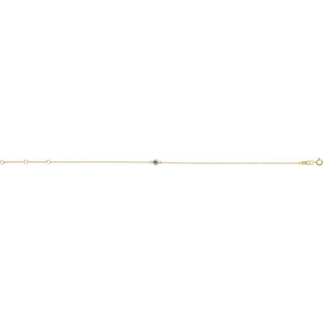 14K Yellow Natural Aquamarine 6 1/2-7 1/2" Bracelet