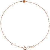 14K Rose Natural Citrine Bezel-Set Solitaire 6 1/2-7 1/2" Bracelet