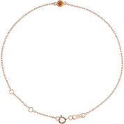 14K Rose Natural Citrine Bezel-Set Solitaire 6 1/2-7 1/2" Bracelet