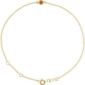 14K Yellow Natural Citrine Bezel-Set Solitaire 6 1/2-7 1/2" Bracelet