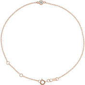 14K Rose 1/10 CT Natural Diamond 6 1/2-7 1/2" Bracelet