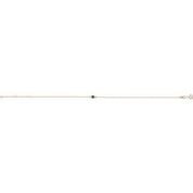14K Rose Natural Emerald 6 1/2-7 1/2" Bracelet