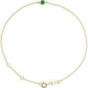 14K Yellow Natural Emerald 6 1/2-7 1/2" Bracelet