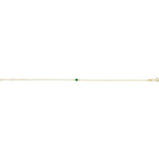 14K Yellow Natural Emerald 6 1/2-7 1/2" Bracelet