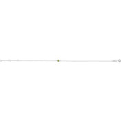 Platinum Natural Peridot Bezel-Set Solitaire 6 1/2-7 1/2" Bracelet
