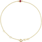 14K Yellow Lab-Grown Ruby 6 1/2-7 1/2" Bracelet