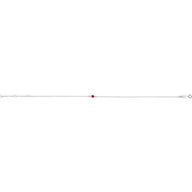 Platinum Natural Ruby Bezel-Set Solitaire 6 1/2-7 1/2" Bracelet