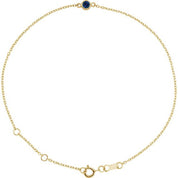 14K Yellow Natural Blue Sapphire 6 1/2-7 1/2" Bracelet