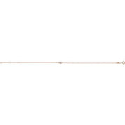 14K Rose Natural White Sapphire 6 1/2-7 1/2" Bracelet