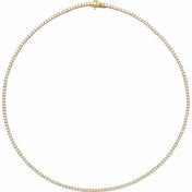 14K Lab-Grown Diamond Line Necklace in Various Carat Weights and Lengths