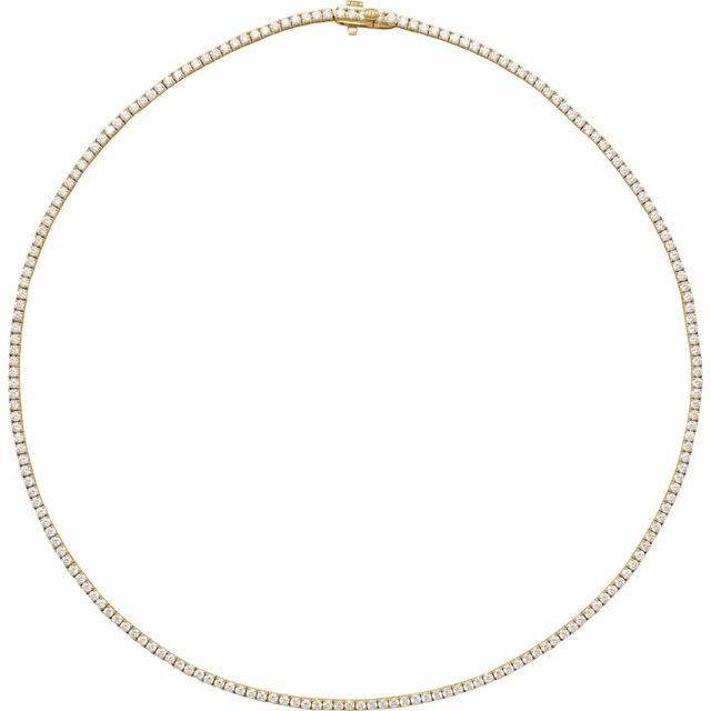 14K Lab-Grown Diamond Line Necklace in Various Carat Weights and Lengths