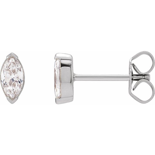 14K White 1/2 CTW Lab-Grown Diamond Stud Earrings