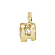 14K Yellow 1/10 CT Natural Diamond Bezel-Set 16-18" Necklace