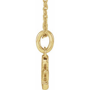 14K Yellow .01 CTW Natural Diamond Ampersand 16-18" Necklace