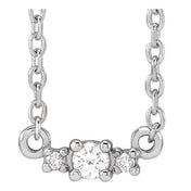 Sterling Silver .04 CTW Natural Diamond 18" Necklace
