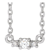 Sterling Silver .04 CTW Natural Diamond 18" Necklace