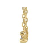 14K .04 CTW Natural Diamond 18" Necklace in Yellow, White, and Rose Gold Options
