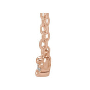 14K .04 CTW Natural Diamond 18" Necklace in Yellow, White, and Rose Gold Options