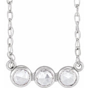 Platinum 1/5 CTW Rose-Cut Natural Diamond 18" Necklace