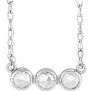 Platinum 1/5 CTW Rose-Cut Natural Diamond 18" Necklace