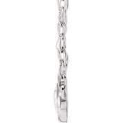 Platinum 1/5 CTW Rose-Cut Natural Diamond 18" Necklace