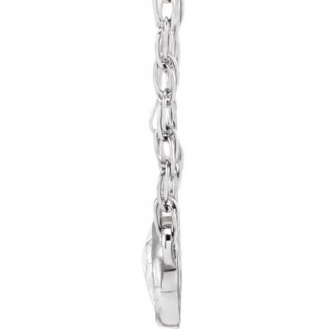 Platinum 1/5 CTW Rose-Cut Natural Diamond 18" Necklace