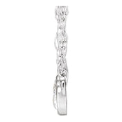 Platinum 1/8 CTW Rose-Cut Natural Diamond 18" Necklace