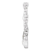 Platinum 1/8 CTW Rose-Cut Natural Diamond 18" Necklace