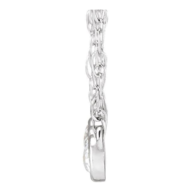 Platinum 1/8 CTW Rose-Cut Natural Diamond 18" Necklace