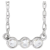 Platinum .06 CTW Rose-Cut Natural Diamond 18" Necklace