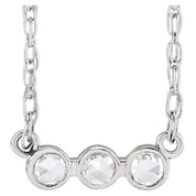 Platinum .06 CTW Rose-Cut Natural Diamond 18" Necklace