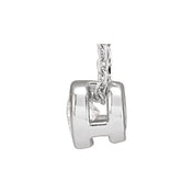 14K White 1/10 CT Natural Diamond Bezel-Set 16-18" Necklace